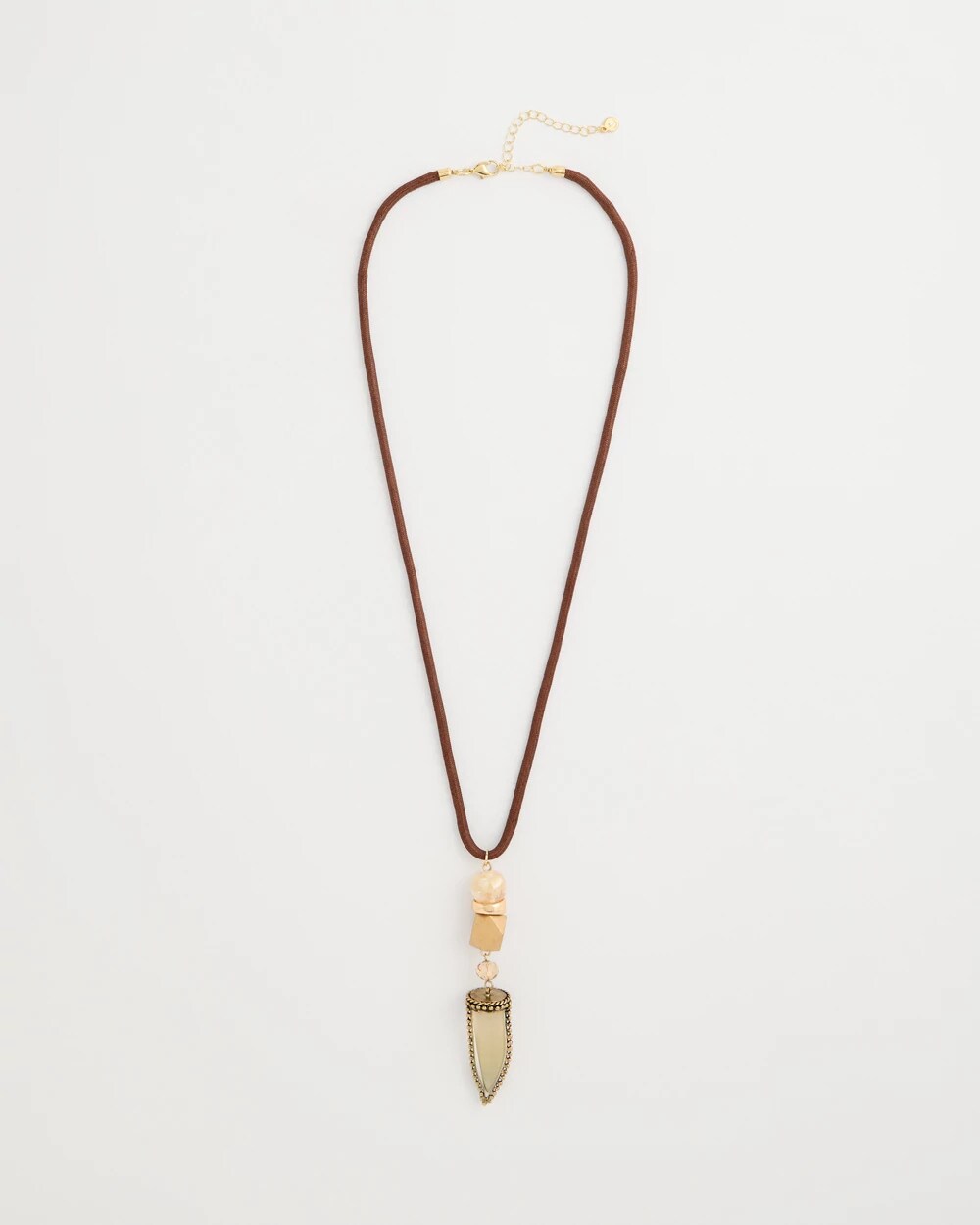 Tooth Pendant Corded Necklace