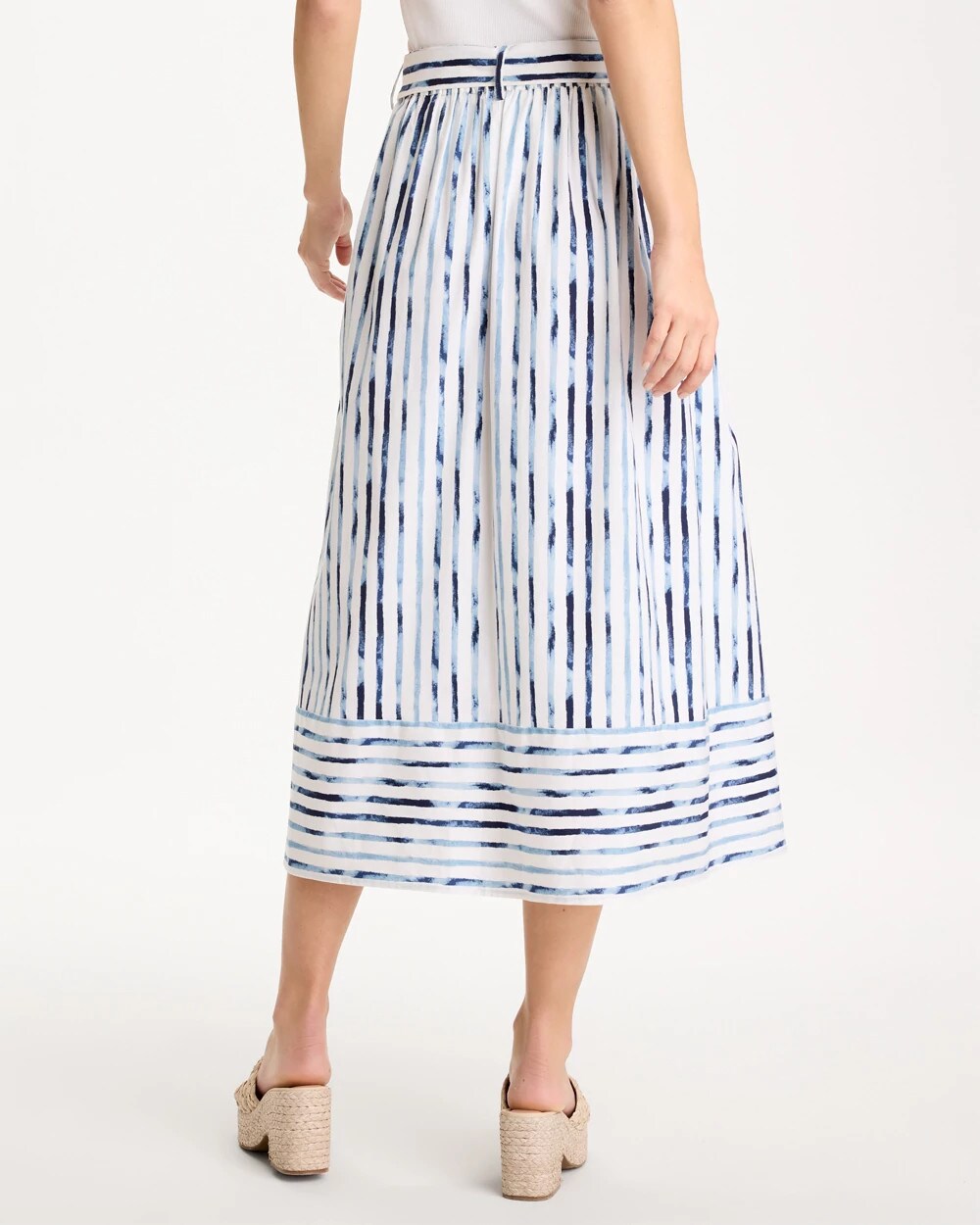Palermo Striped Tie-Front Skirt