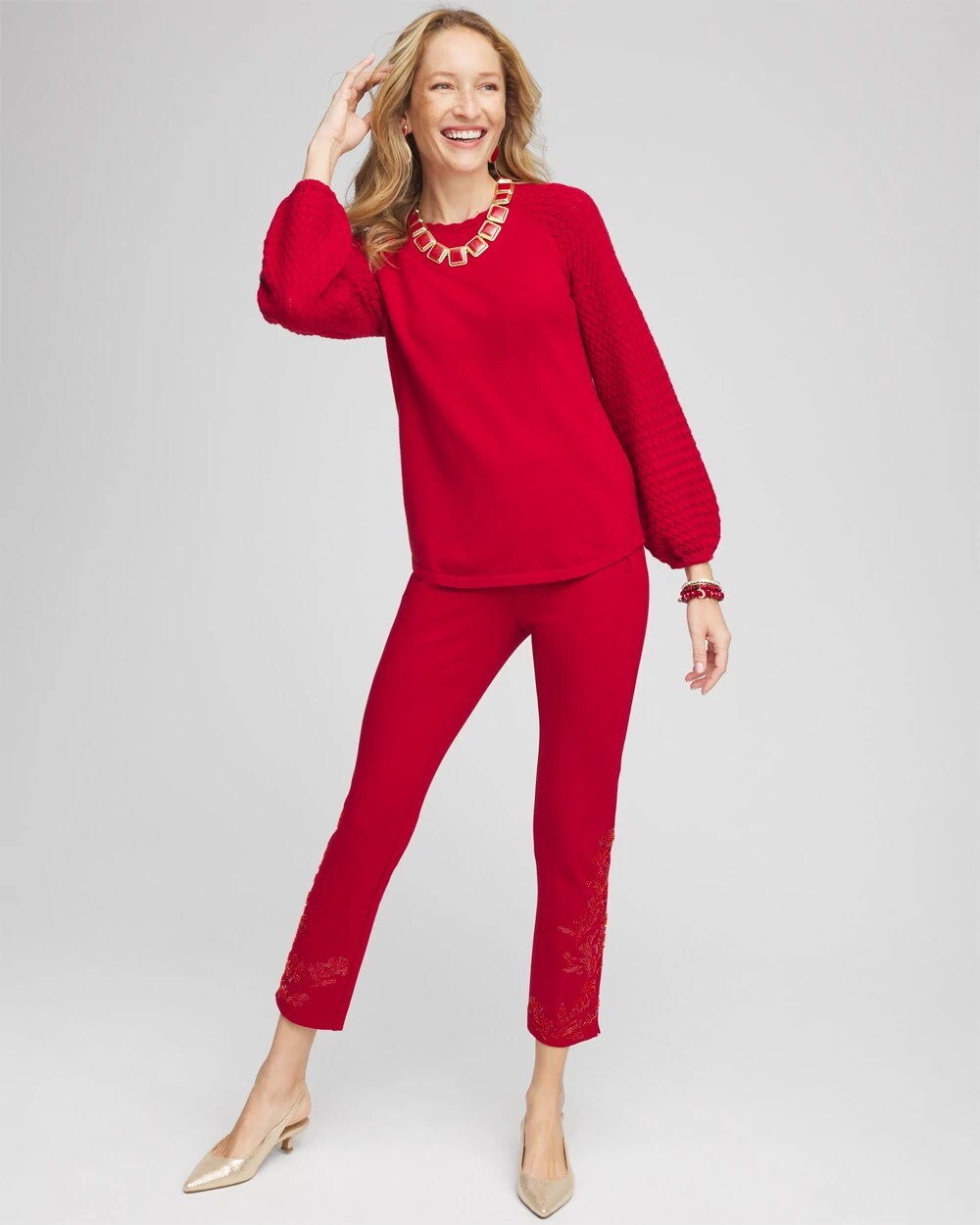 Raglan Sleeve Pullover Sweater