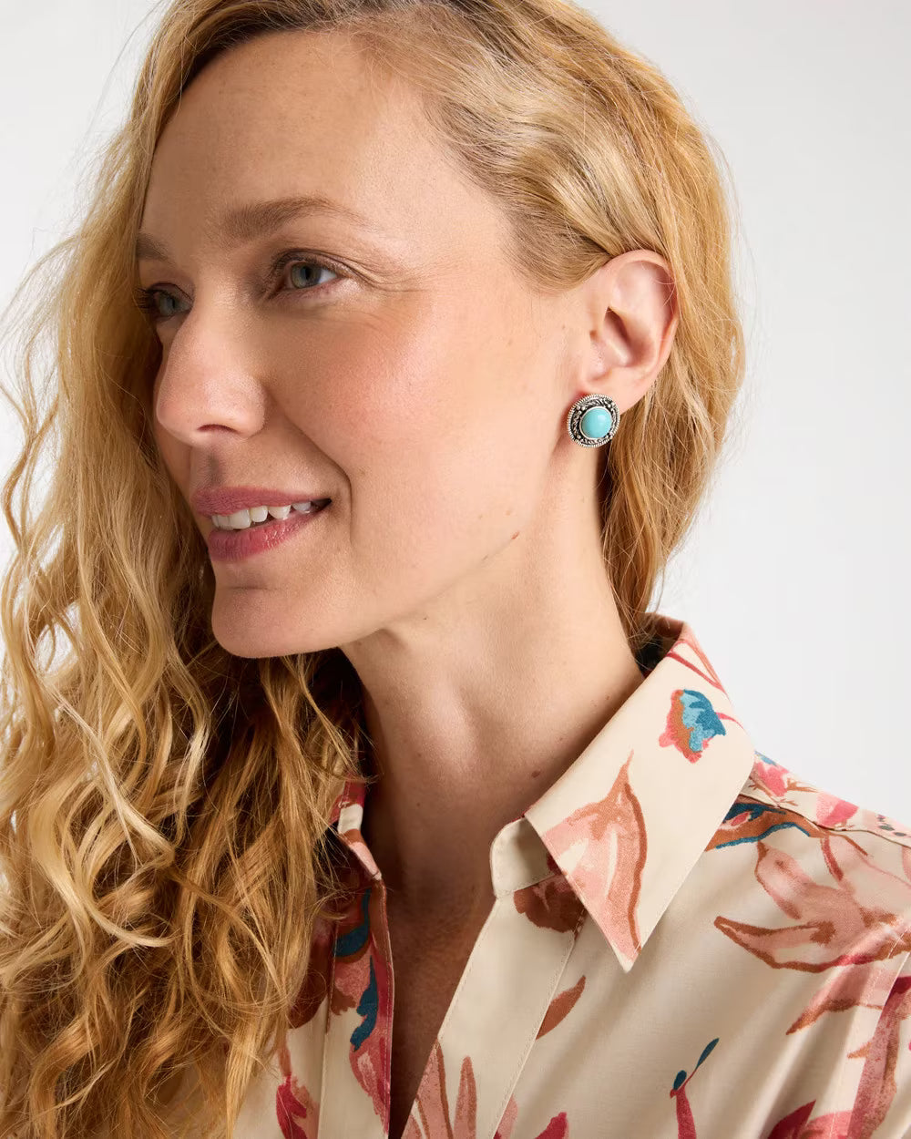 Cab Stud Earrings