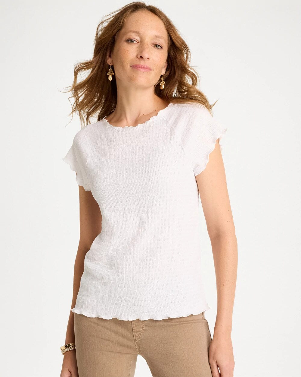 Textured Knit Lettuce Raglan Tee