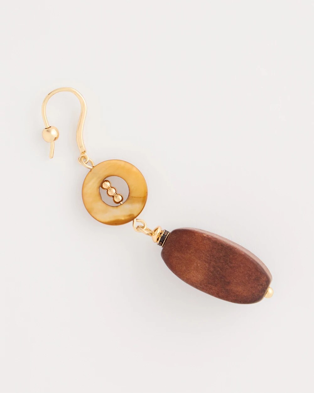 Linear Wood Drop Earrings