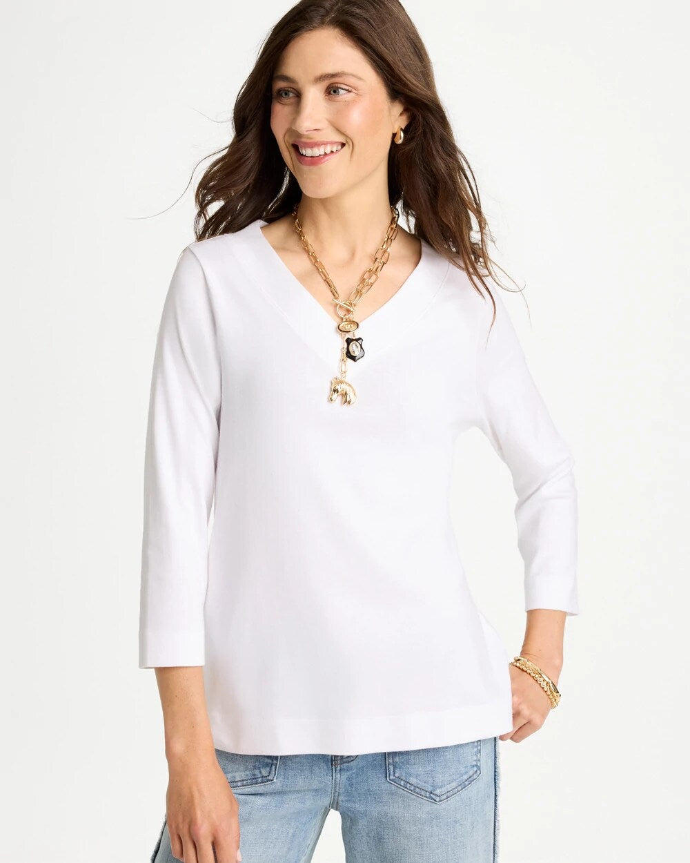 Pima Cotton 3/4 Sleeve Tee