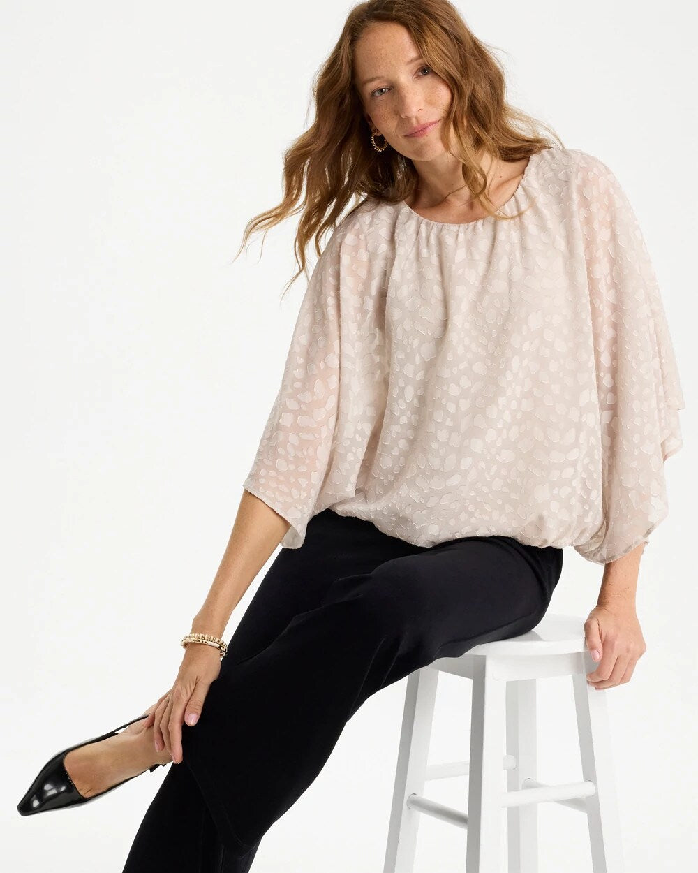 Travelers Bubble Hem Top
