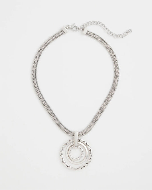 Silver Short Pendant Necklace
