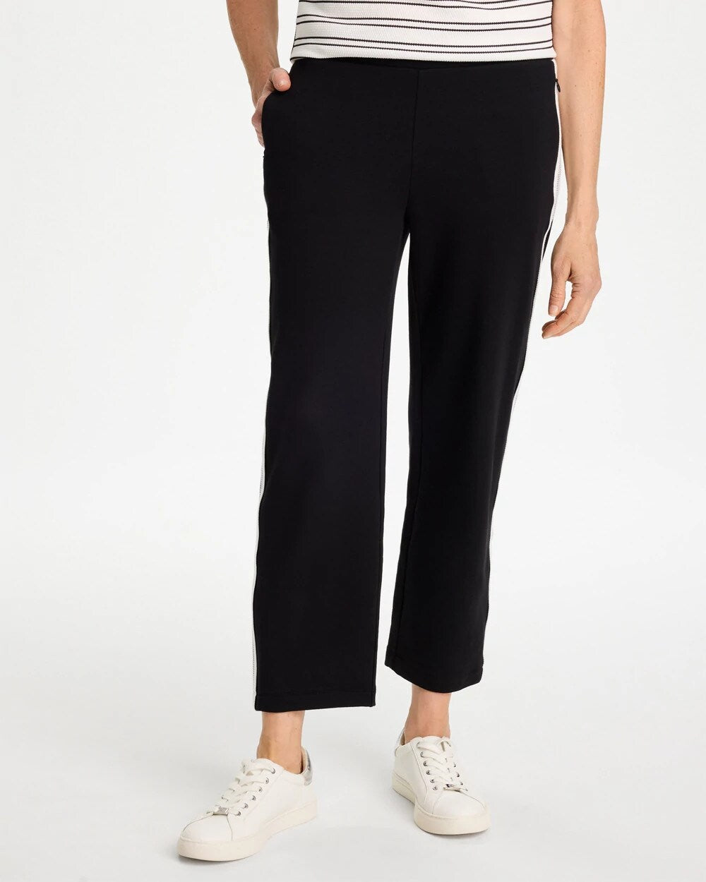 Zenergy French Terry Striped Crops