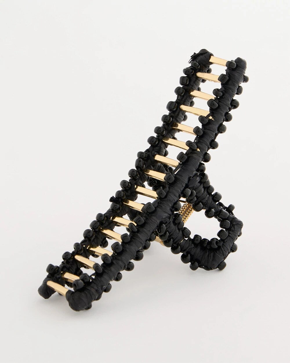 Black Raffia Hair Clip