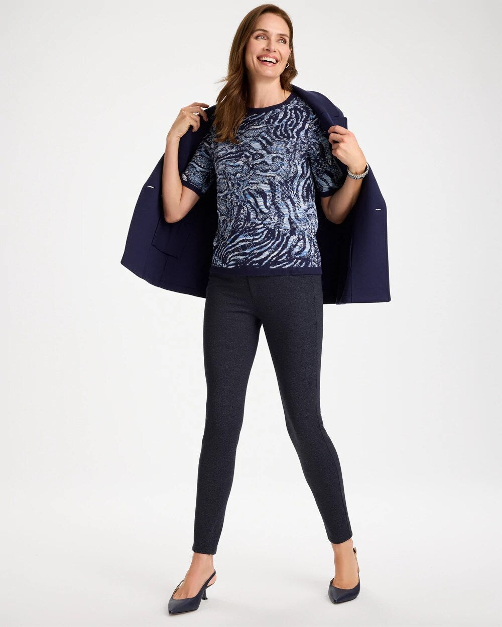 Ella Animal Short-Sleeve Sweater