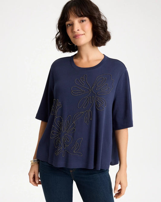 Caviar Beaded Cotton Tee