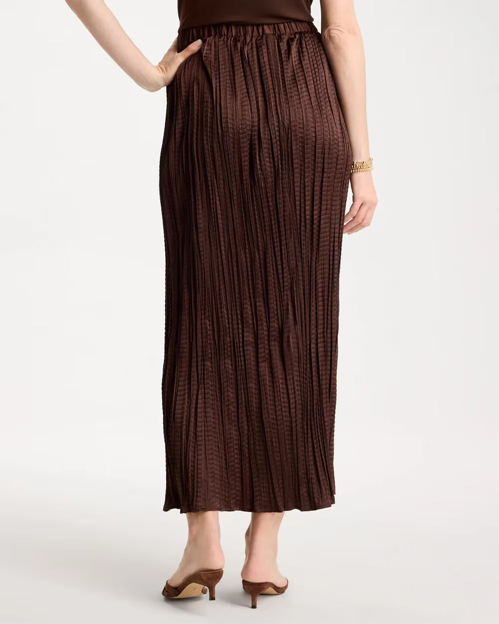 Satin Crinkle Maxi Skirt