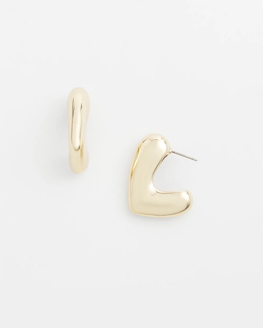 No Droop Gold Tone Mini Hoops