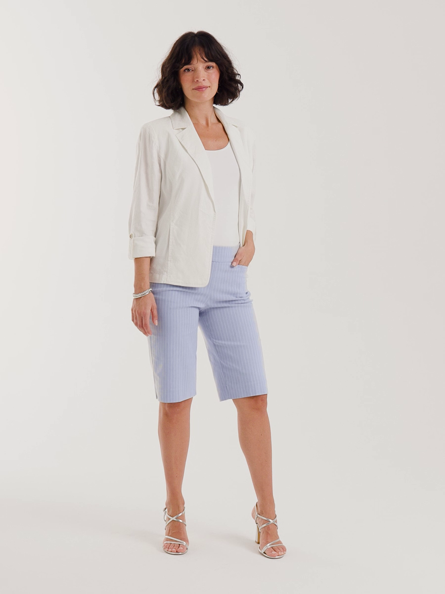 Striped Brigitte Slim Shorts