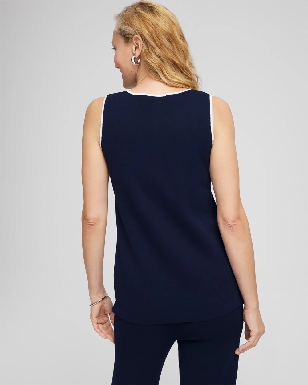 Travelers Tipped Sweater Shell Tank