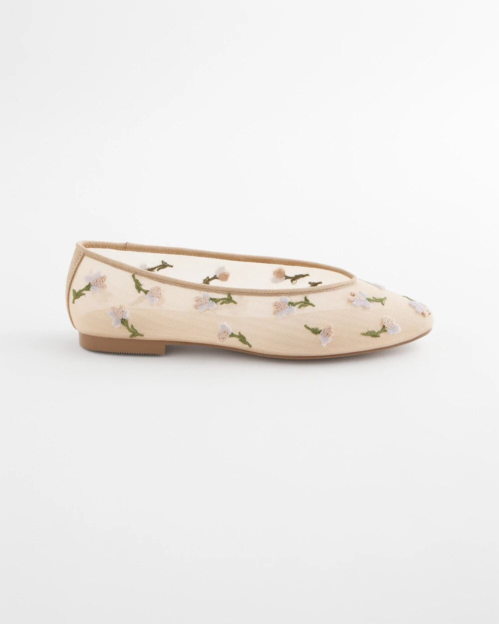Orchid Embroidered Ballet Flats