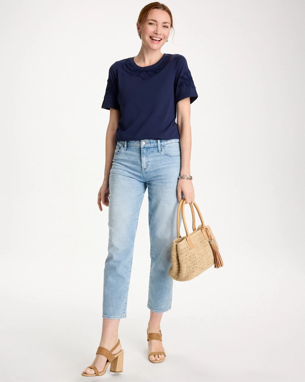 3D Cutwork Knit Tee