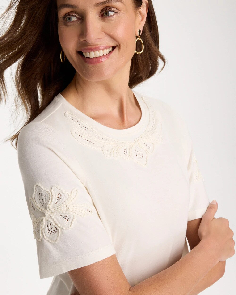 3D Cutwork Knit Tee