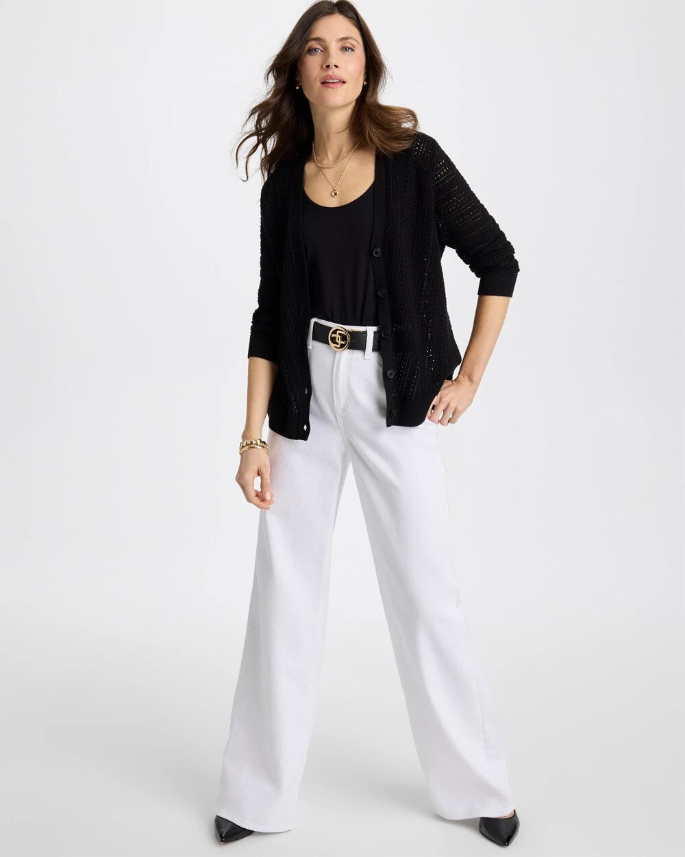 Stitchy V-Neck Cardigan
