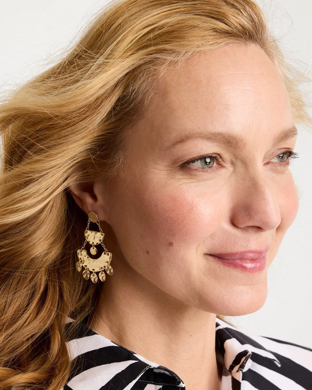 Hammered Chandelier Earrings
