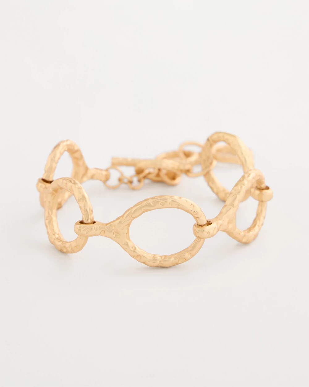 Goldtone Open Link Toggle Bracelet