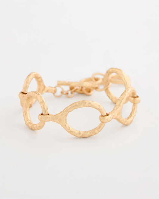 Goldtone Open Link Toggle Bracelet