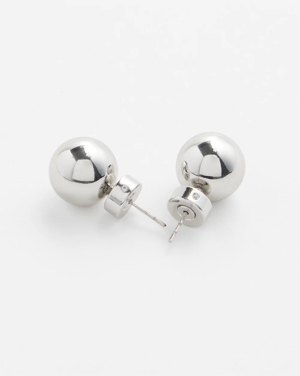 Silver Tone Stud Earrings