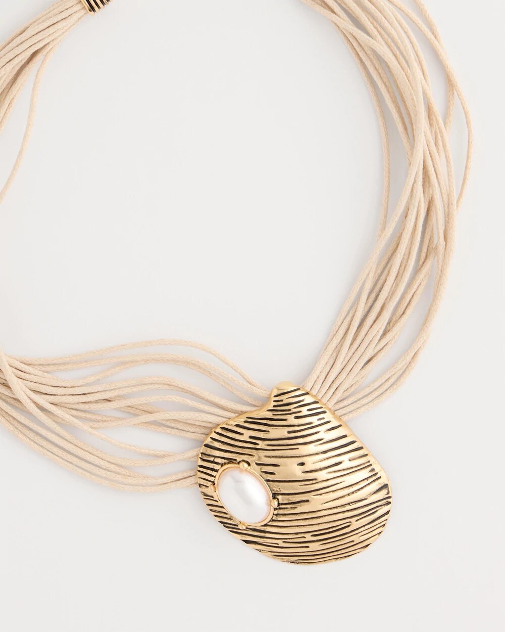 Golden Shell Pendant Necklace