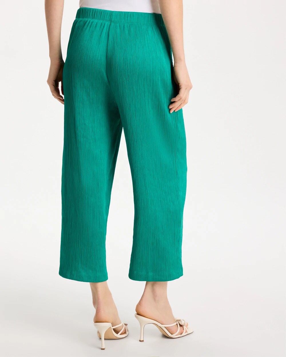 Travelers Crinkle Textured Crop Pants