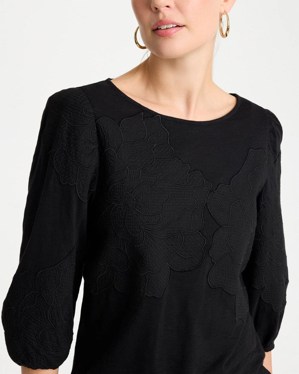 Etched Flora Balloon Top