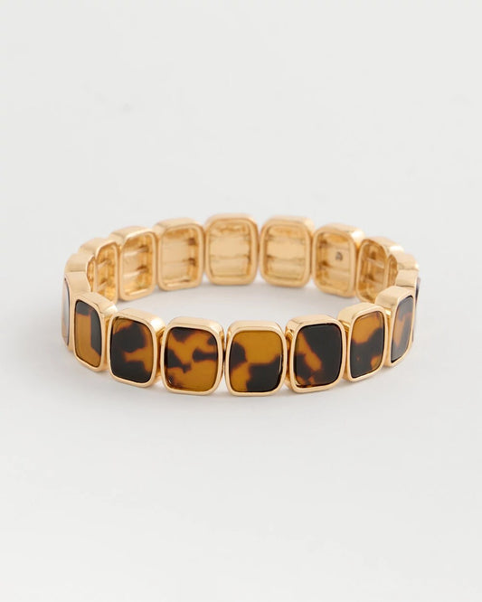 Tortoise Square Stretch Bracelet