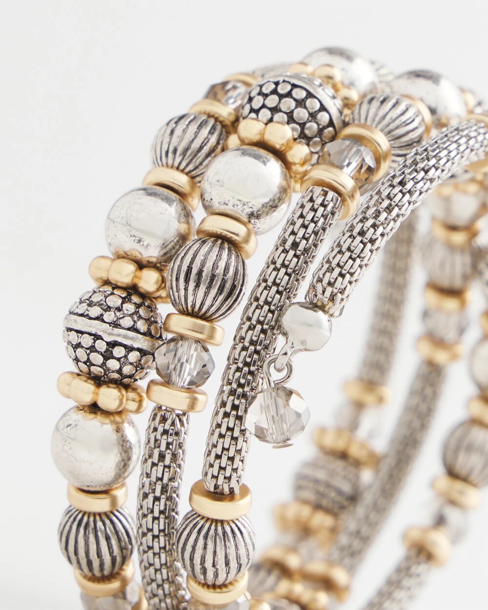 Mixed Metal Coil Bracelet