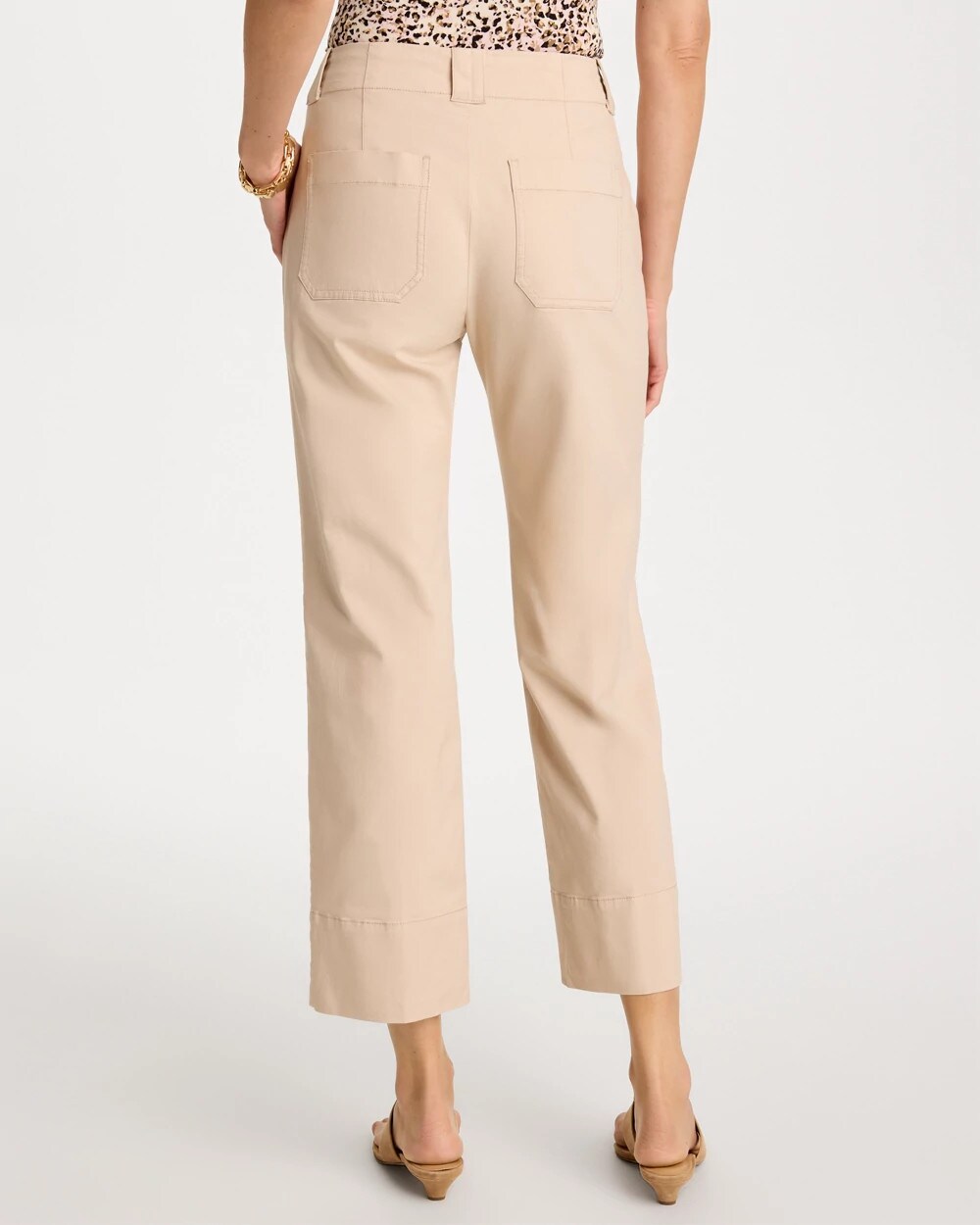 High Hem Straight Crop Pants