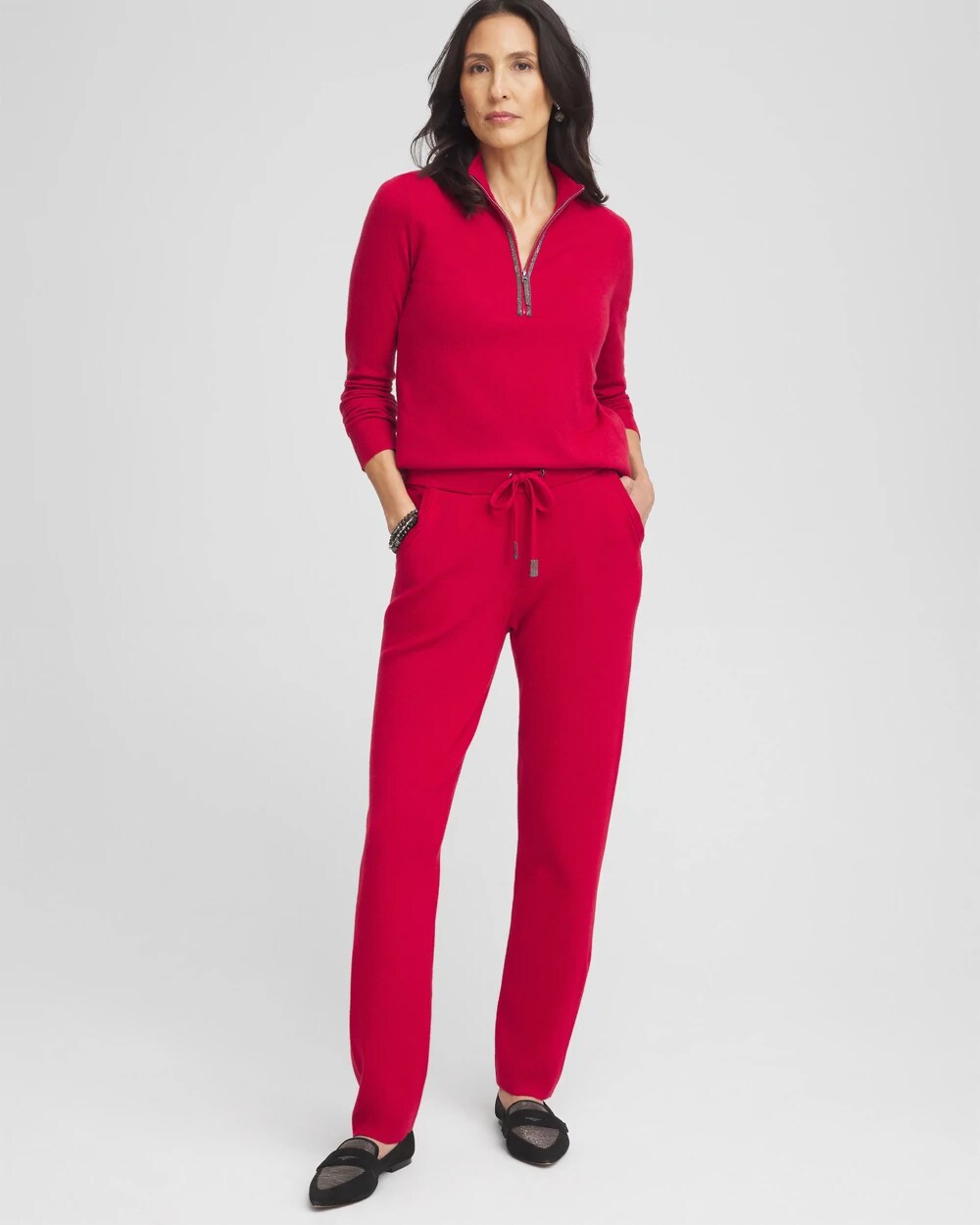 Zenergy Luxe Half Zip Pullover Top