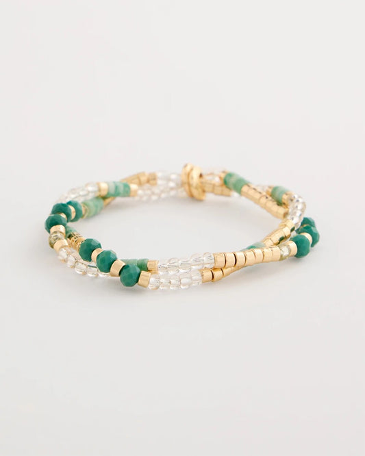 Genuine Howlite Beaded Stretch Bracelet