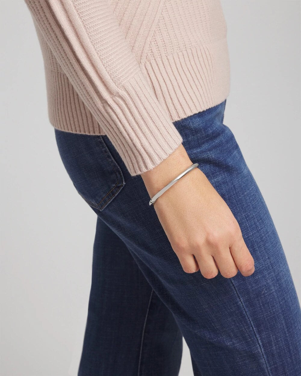 Silver Hinge Bangle