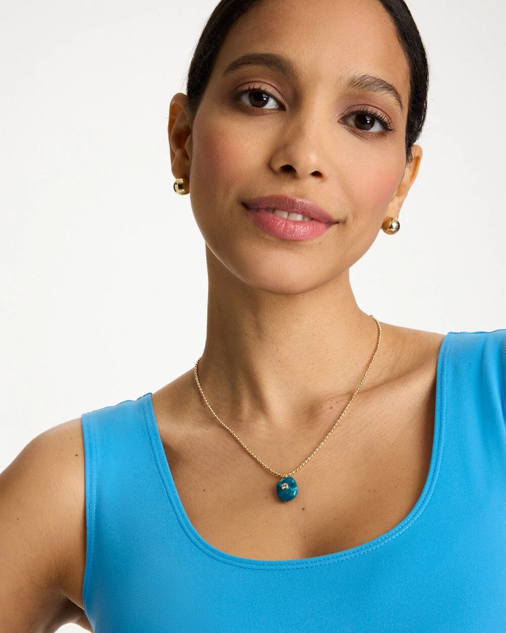 Genuine Jade Stone Pendant Necklace