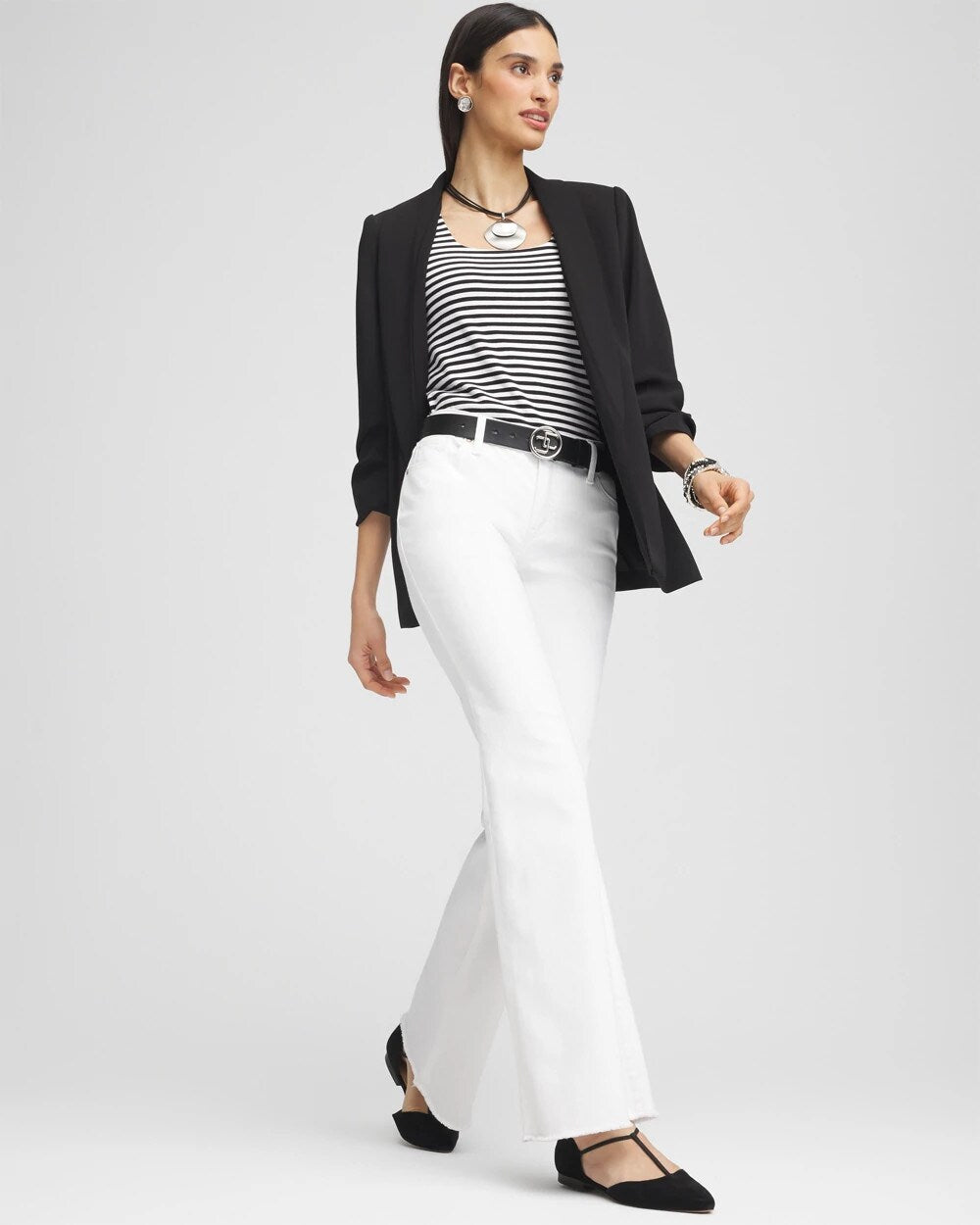 Contour Cotton Striped Square-Neck Tank