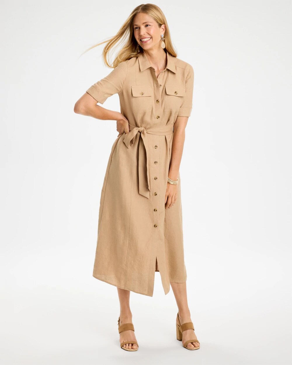 Linen Safari Shirtdress