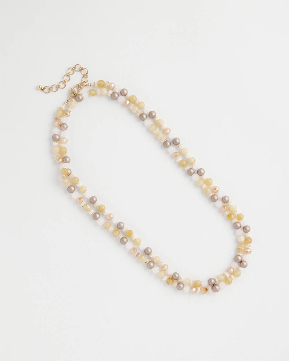 Neutral Long Layering Necklace