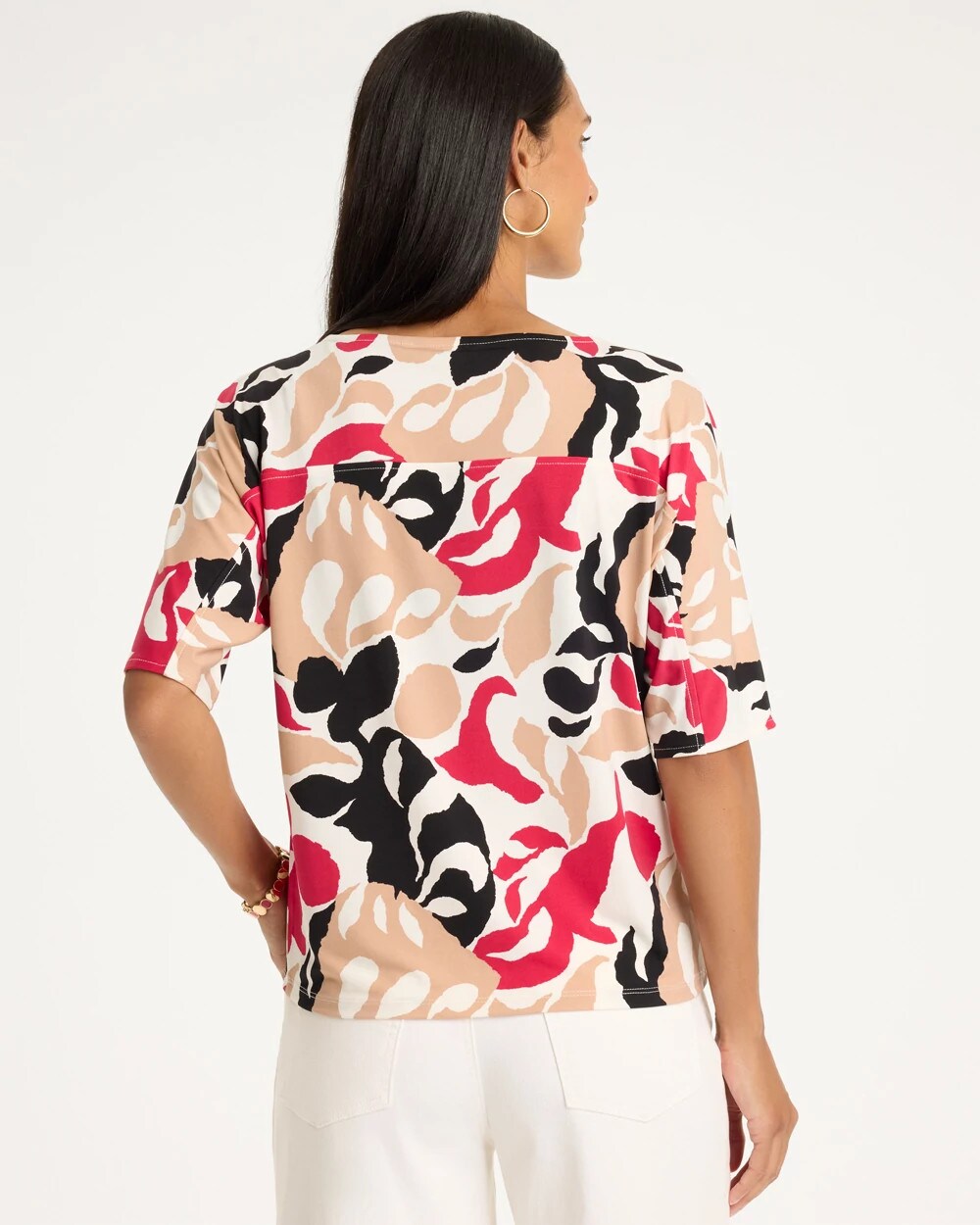 Artisanal Knit Elbow Sleeve Tee