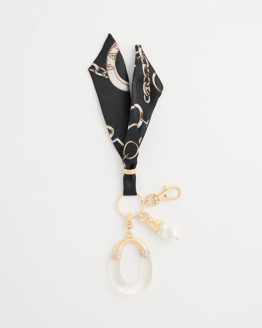 Satin Scarf Bag Charm Key Chain