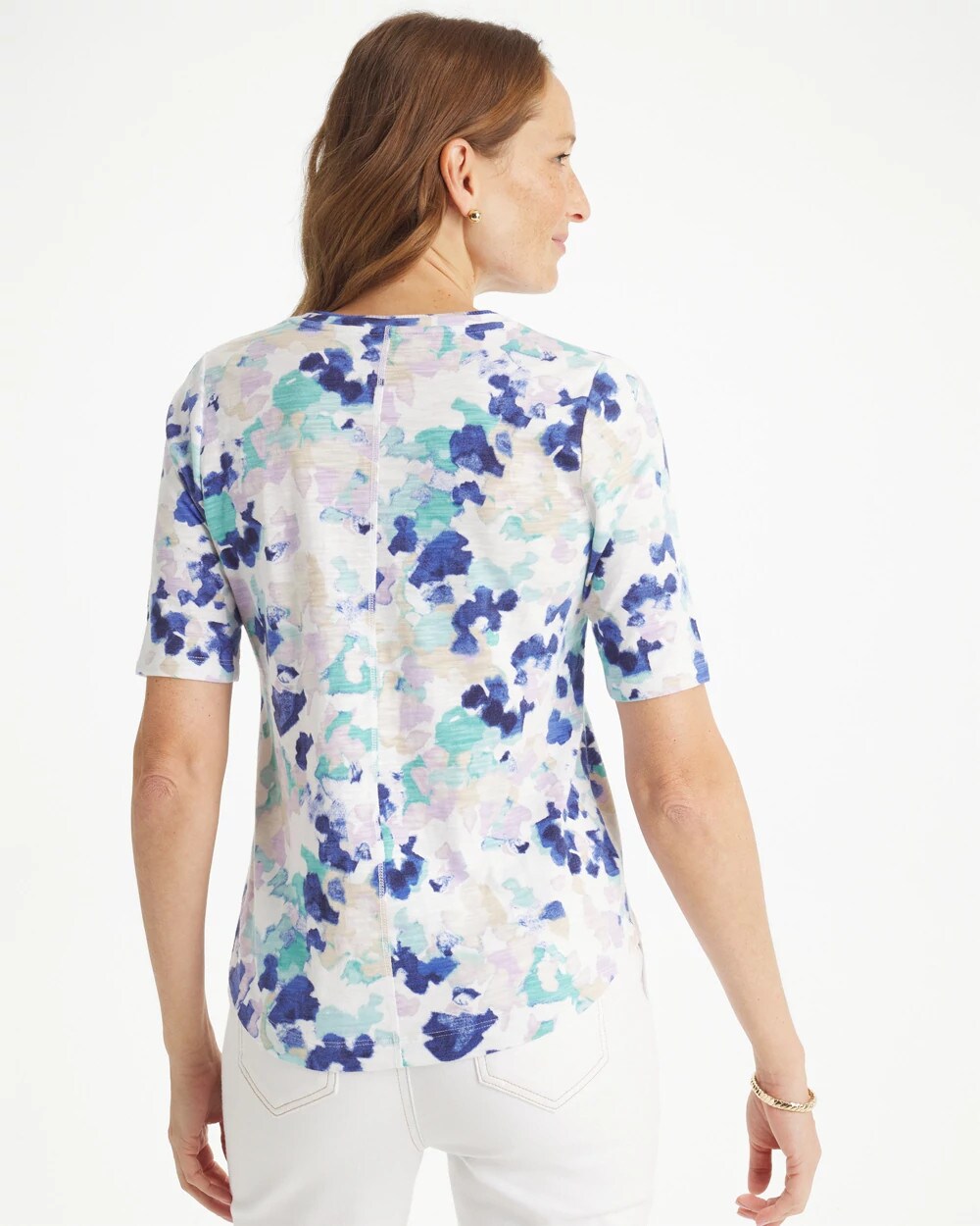 Pebbles Cotton Slub V-Neck Tee