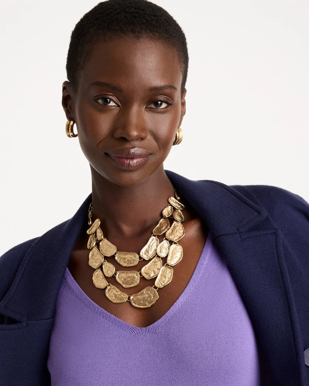 Beaded Multi-Strand Bib Necklace