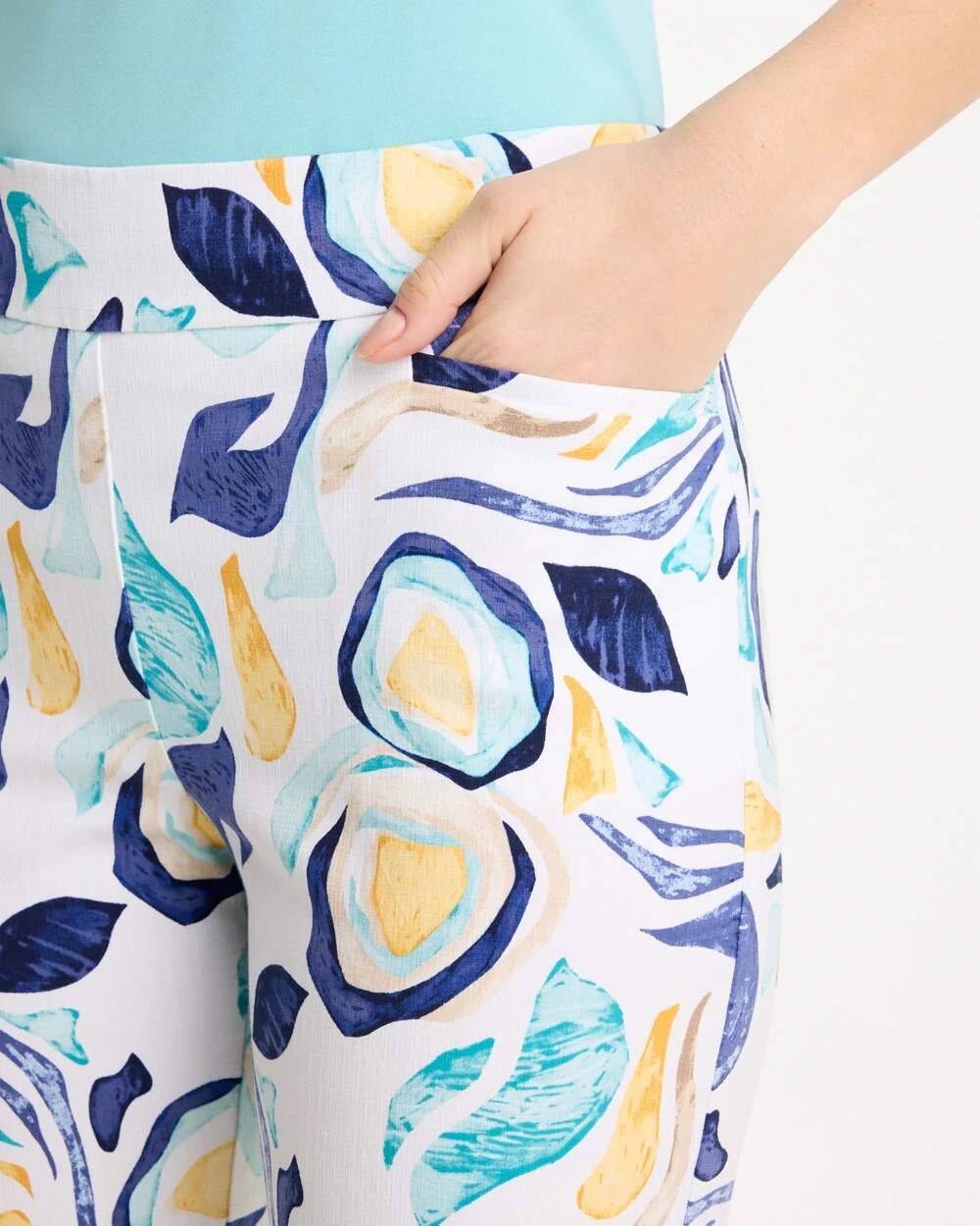 Brigitte Slim Handpainted Pull-On Capri