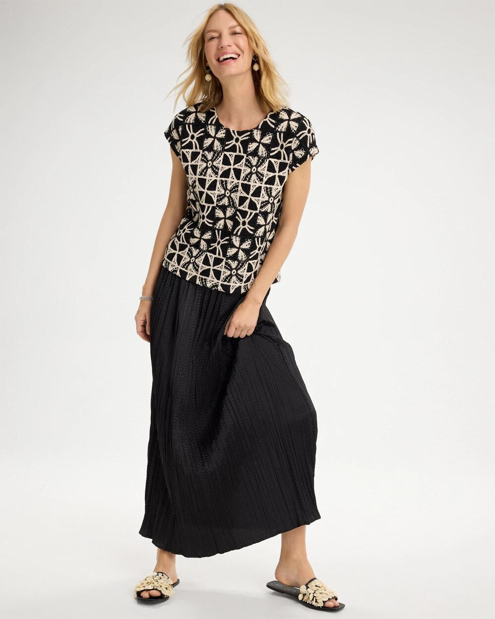 Satin Crinkle Maxi Skirt