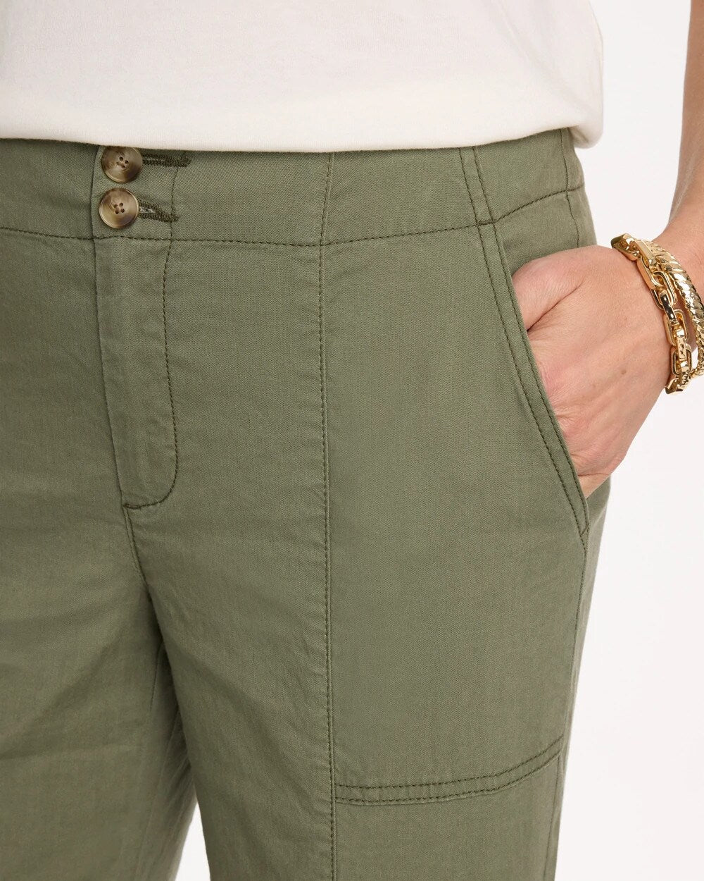 Relaxed Linen Crop Pant