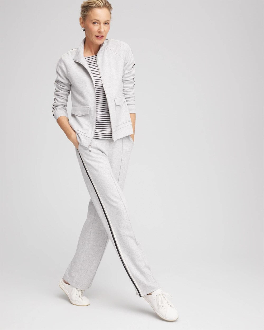 Zenergy Double-Knit Lattice Trim Pants