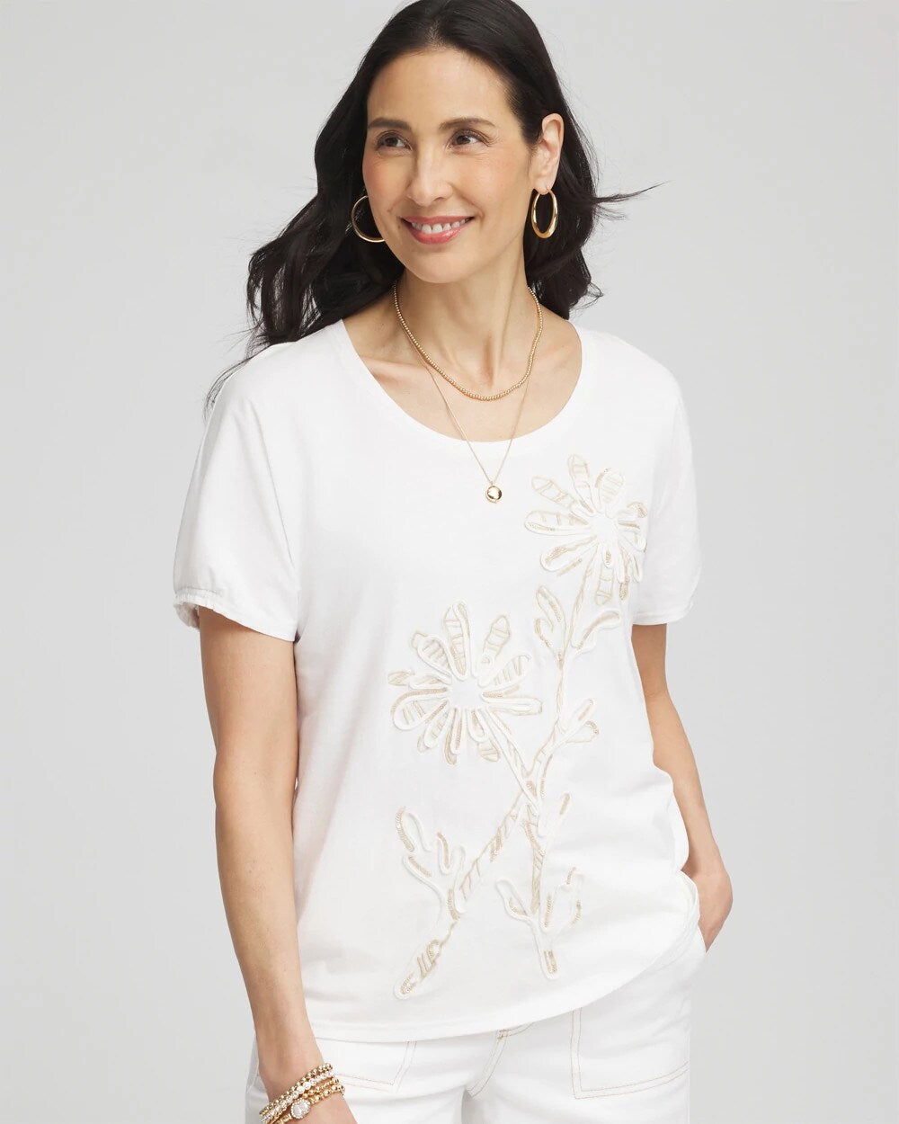 Artisanal Embroidered Short Sleeve Tee