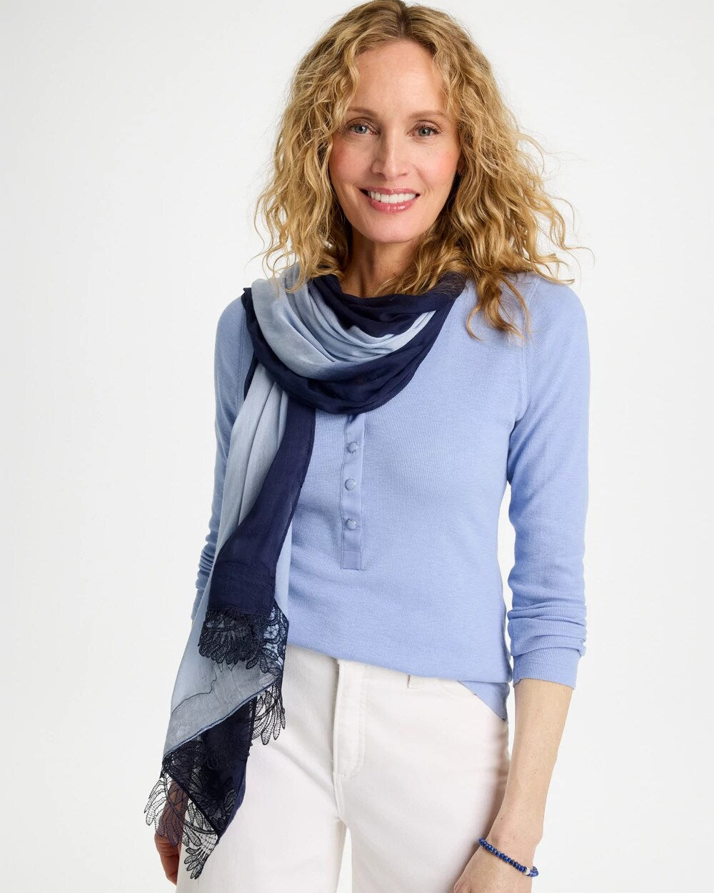 Ombre Lace Oblong Scarf