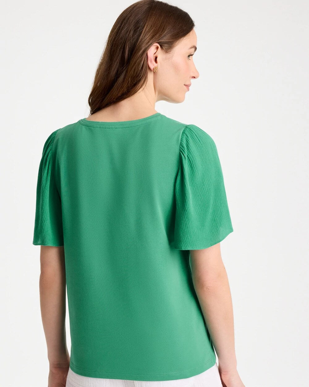 Gauze Sleeve Soft-Stretch Tee
