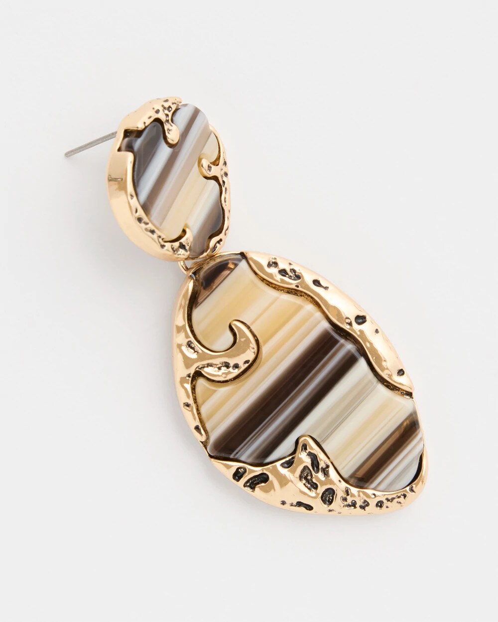 Artisanal Resin Organic Drop Earrings